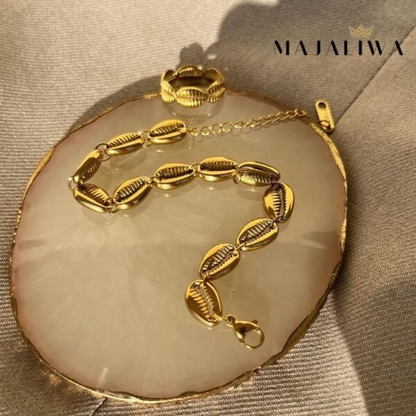 Bracelet Cauris Doré