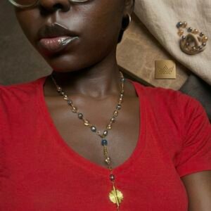 Collier Sautoir Kandja – Éclat Céleste et Héritage