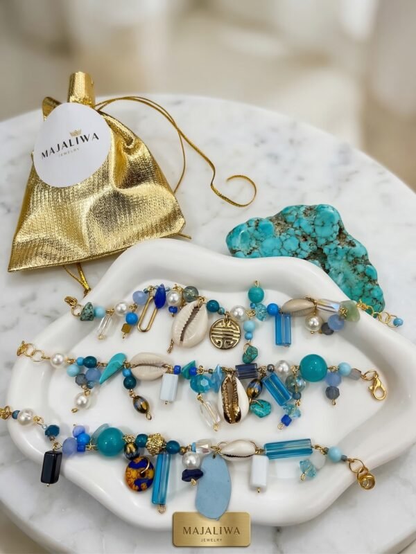 Bracelet Breloques "Lagon Bleu" –