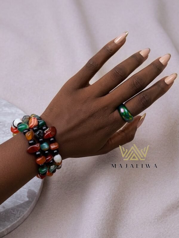 IMG_7827 Bracelet "Éclat Minéral" – Pierres Naturelles Multi-facettes